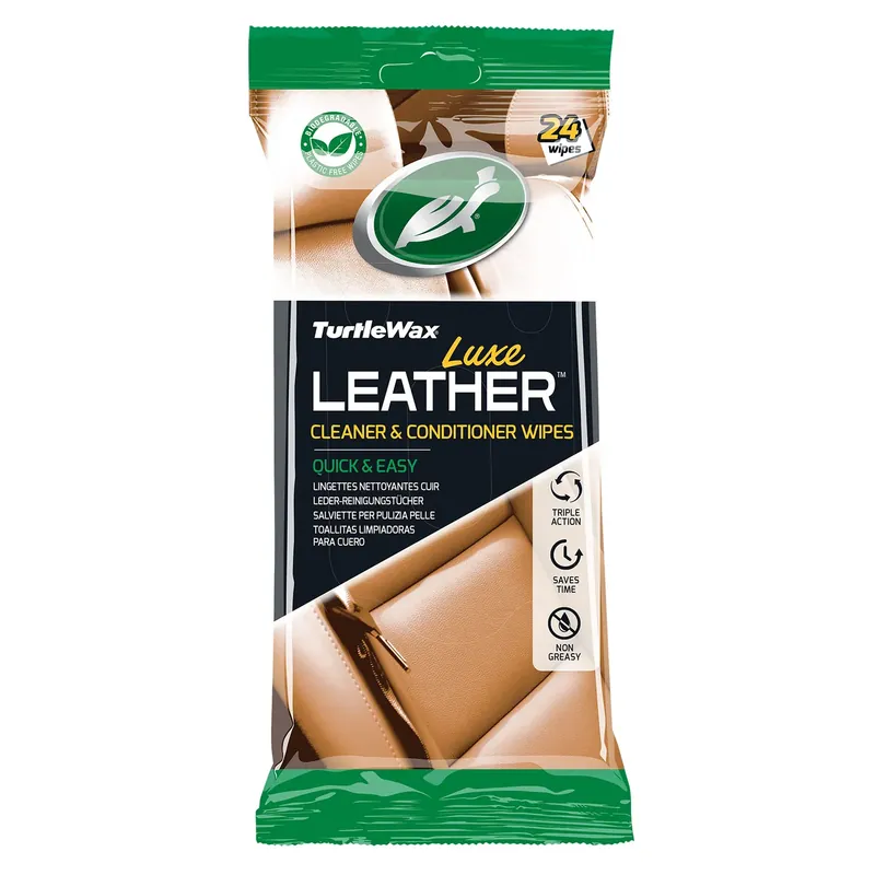 Turtle Wax 54097 Luxe Leather Cleaner & Conditioner doekjes 24 stuks Alleen Vandaag