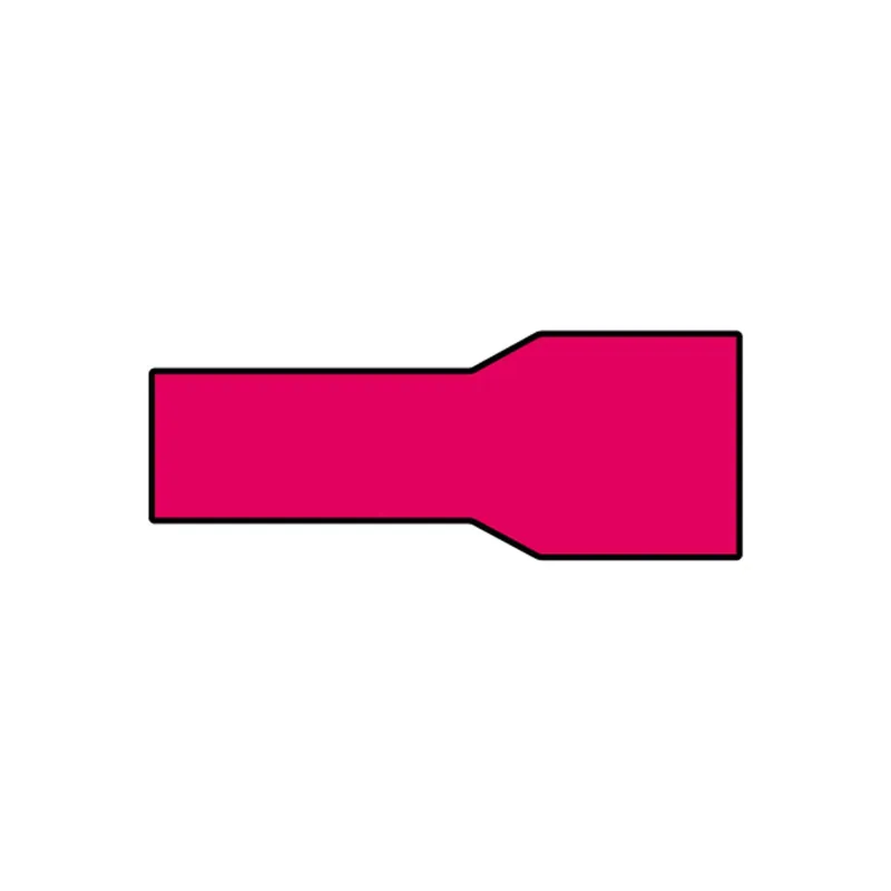 Carpoint vlakstekerhuls 1541 rood 6,3x0,8mm - 10 stuks Beperkte Voorraad