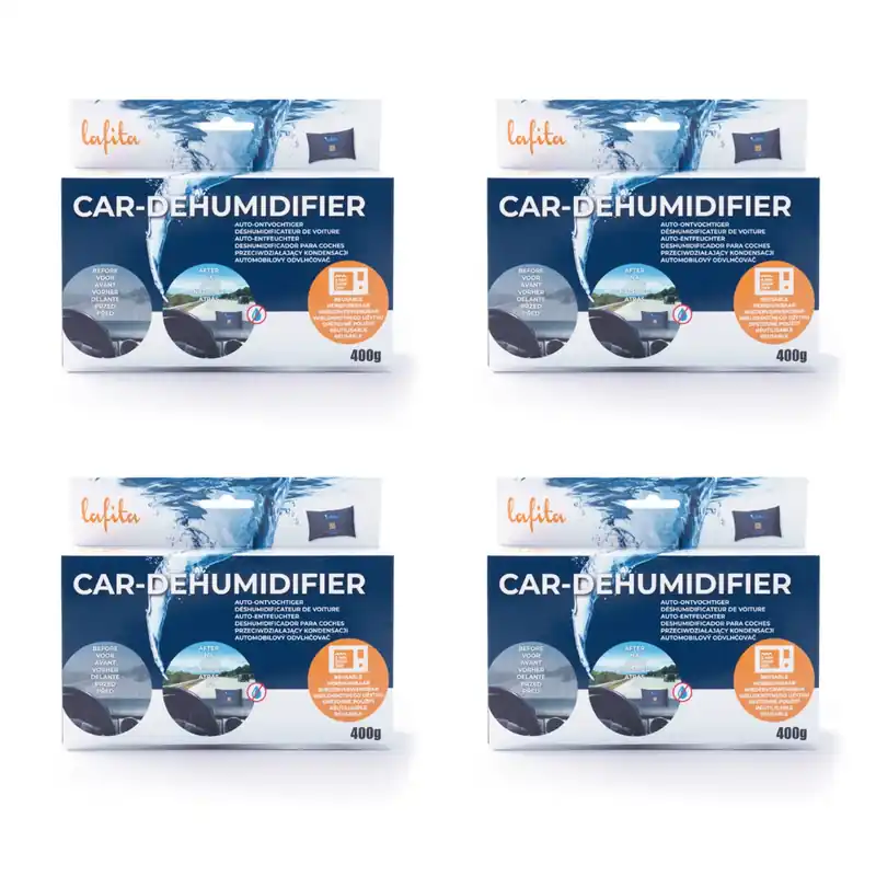 Veilige Betaling Lafita Auto Vochtvanger - 4 stuks - 400 gram - herbruikbare vochtvreter