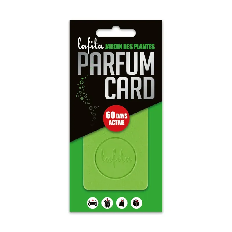 Seizoensaanbieding Lafita Parfum Card Jardin des Plantes - 1 stuk - Luchtverfrisser - Groen - Bloemig & Fruitig