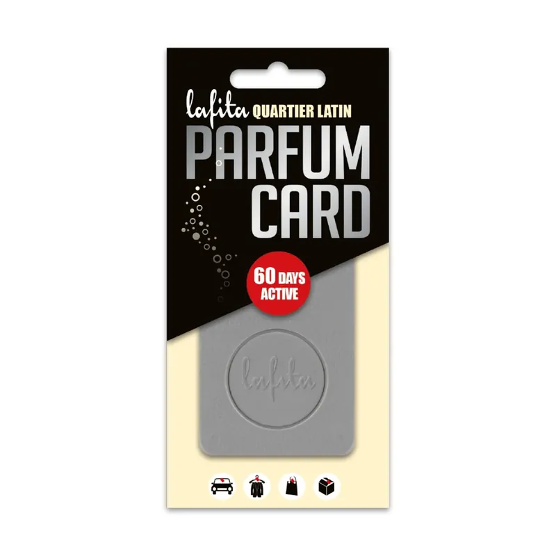 Limited Edition Lafita Parfum Card Quartier Latin - 1 stuk - Luchtverfrisser - Beige - Bloemig & Fruitig