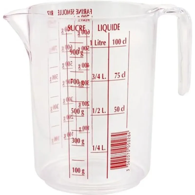 Gratis Verzending Dutchlander maatbeker 1 liter transparant kunststof