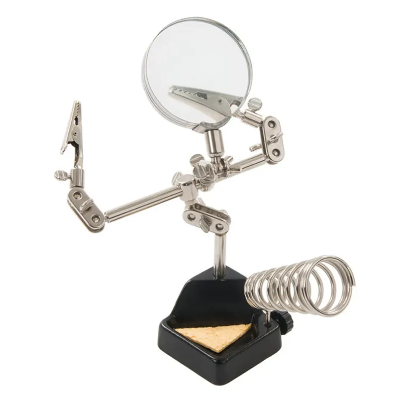 Must-Have Silverline Derde Hand Met 6 Cm Vergrootglas, Houder En Spons - Heavy Duty