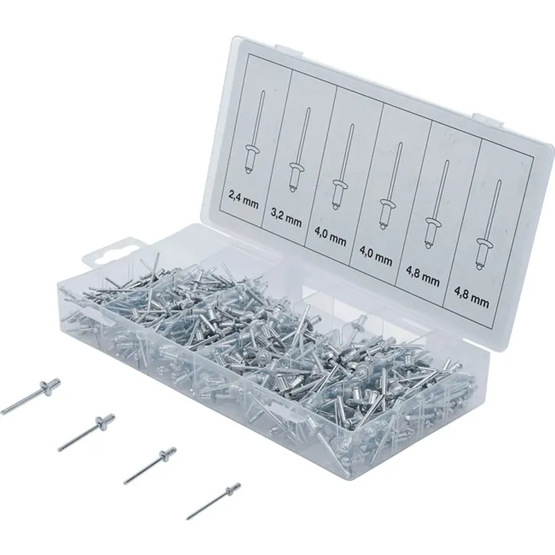Bgs Popnagel Assortiment Aluminium 2,4 - 4,8 Mm 400 Delig Gratis Verzending