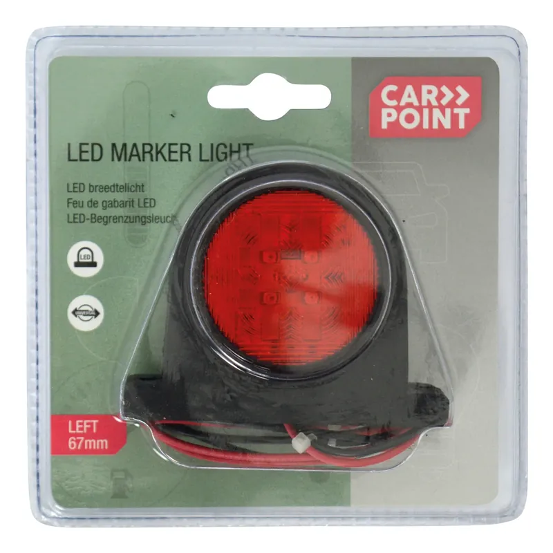 Topkwaliteit Carpoint Led Breedtelicht Links Rood/wit 67mm