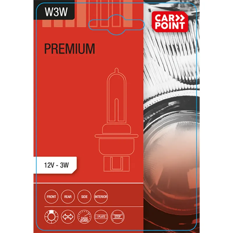 Carpoint autolamp Wedge 3W 12V - 2 stuks Veilige Betaling