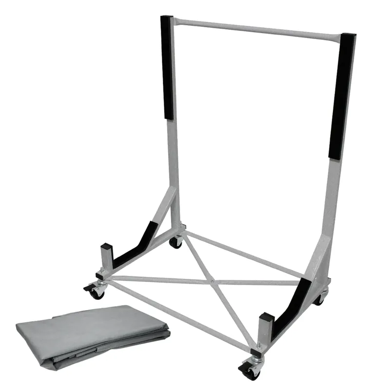 Voordeelprijs ECD Germany Hardtop Rigid Dak Stand - Staal - Zilver - 76,5 x 52 x 93,5 cm - met Afdekking