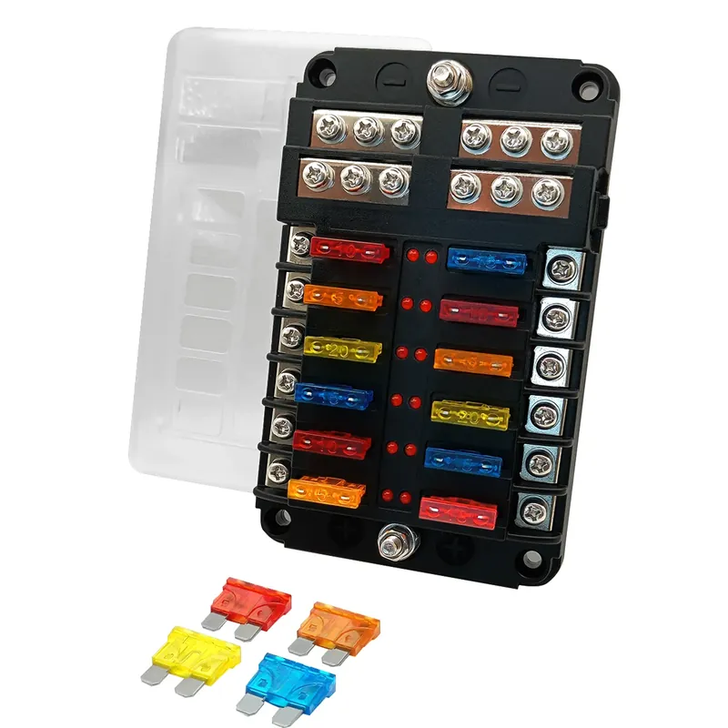 Proride Steekzekeringhouder 12-voudig - Incl. Steekzekering - 12v - Yj-fb1206 - Zwart - Voor Auto, Shop Nu