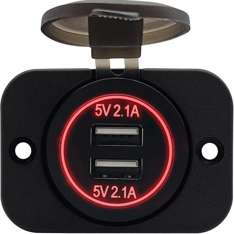 Proride 12v Usb Stopcontact 2 Poorten Inbouw - 5v/2.1a - Usb Autolader, Boot En Camper - Complete Laatste Kans
