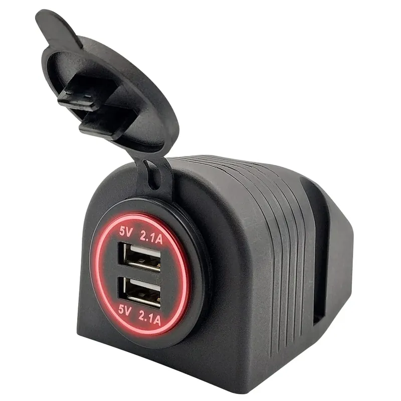 Proride 12v Usb Stopcontact 2 Poorten Opbouw - 5v/2.1a - Usb Autolader, Boot En Camper - Complete Gecertificeerd
