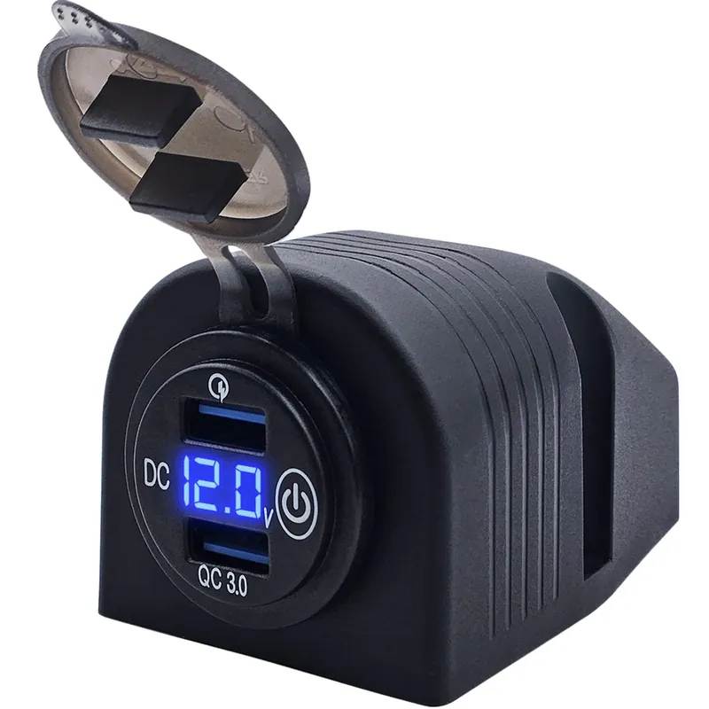 Proride 12v Usb Stopcontact 2 Poorten - Opbouw - Qc3.0 - Usb Autolader, Boot En Camper - Complete Must-Have