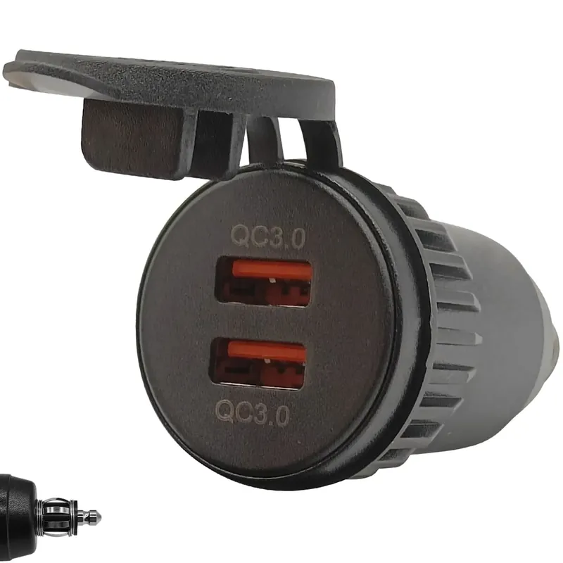 Uitverkoop Proride Usb Lader Motor - Din Hella - Qc3.0 - 12v/24v - Motor Usb Lader 2 Poorten - Oranje