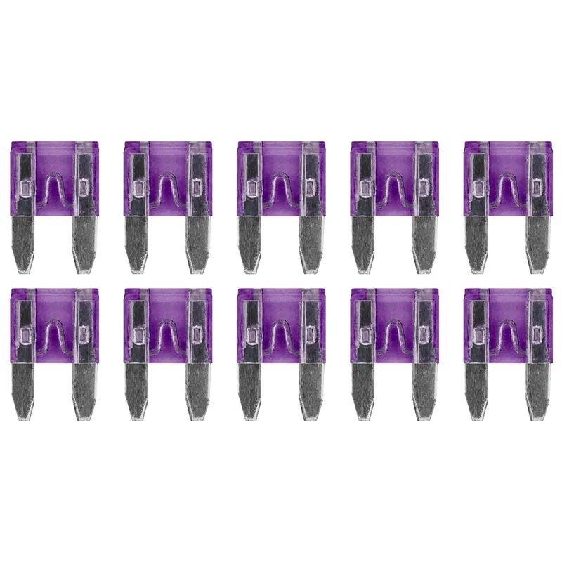 Koop Vandaag Proride Steekzekeringen Mini 3a - Paars - Geschikt Voor Auto, Boot En Camper - 10 Stuks