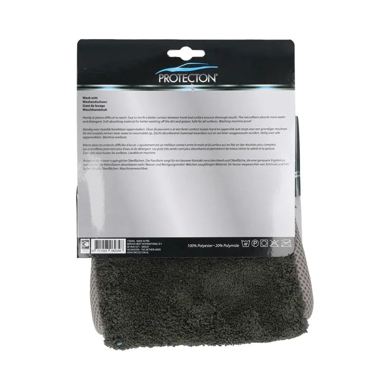 Merkproduct Protecton Washandschoen Microvezel Bi-color