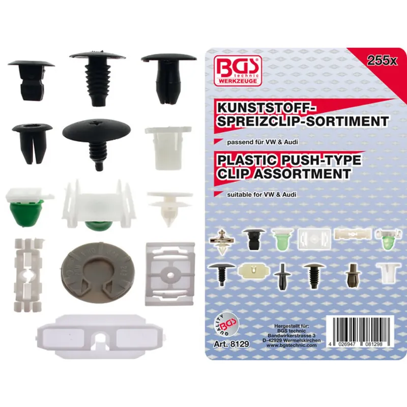 Bgs Assortiment Bekledingsclips Voor Vw 255 Delig Gratis Retour