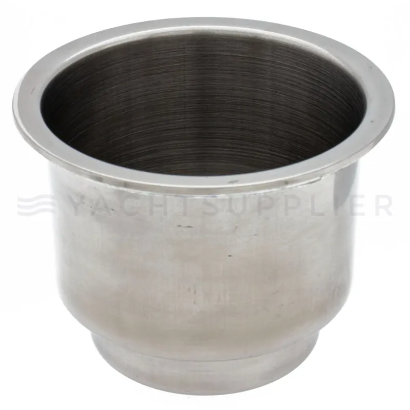 Superprijs Bekerhouder Rvs Boormaat : 90mm Hoogte : 110mm Met Vlakke Rand