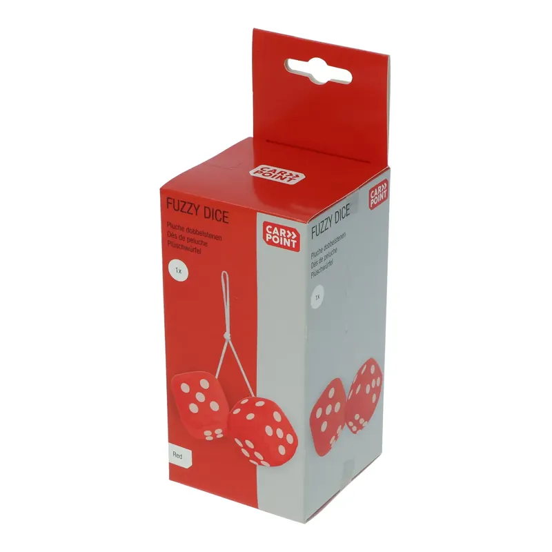 Carpoint Pluche Dobbelstenen Rood Betrouwbaar