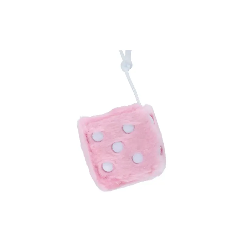 Limited Edition Carpoint Pluche Dobbelstenen Roze