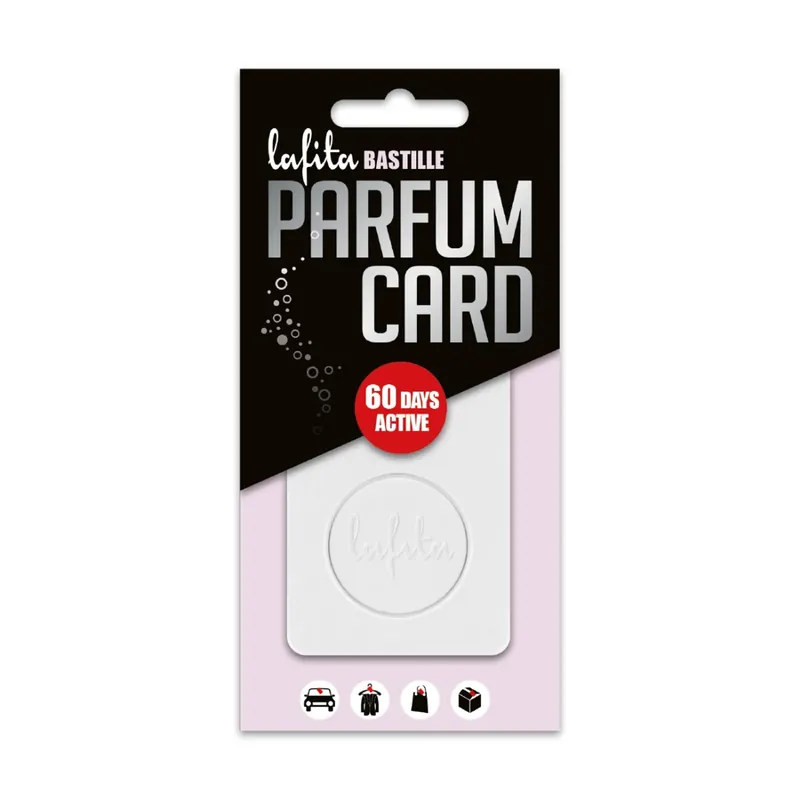 Aanbieding Lafita Parfum Card Bastille - 1 stuk - Luchtverfrisser - Wit - Houtachtig & Kruidig