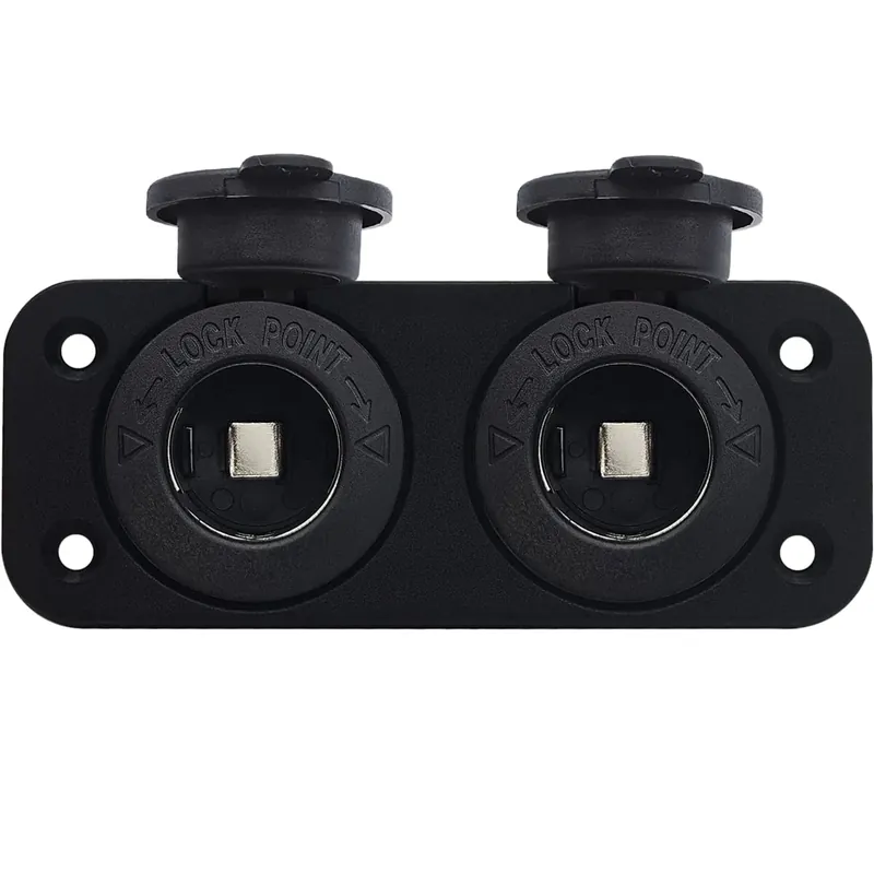 Nieuw Model Proride 12v Sigarettenaansteker 2 Stopcontacten Inbouw - 12/24v - 10a - Complete Set - Stopcontact
