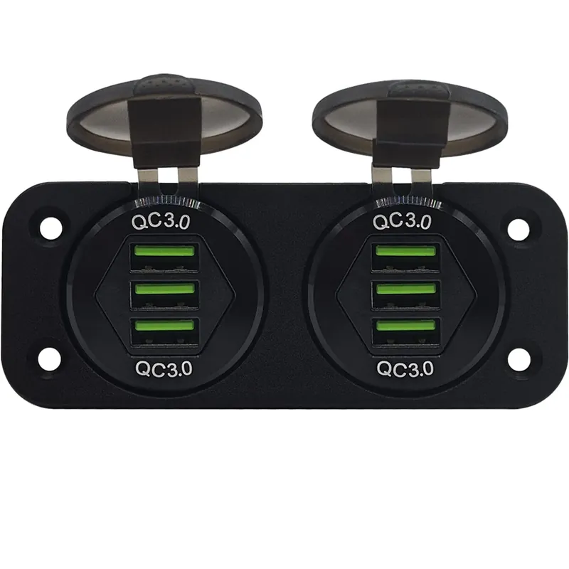 Proride 12v Usb Stopcontact 6 Poorten - Tweevoudig Inbouw - Qc3.0 - Ds2085b - Usb Autolader, Boot En Nu Kopen
