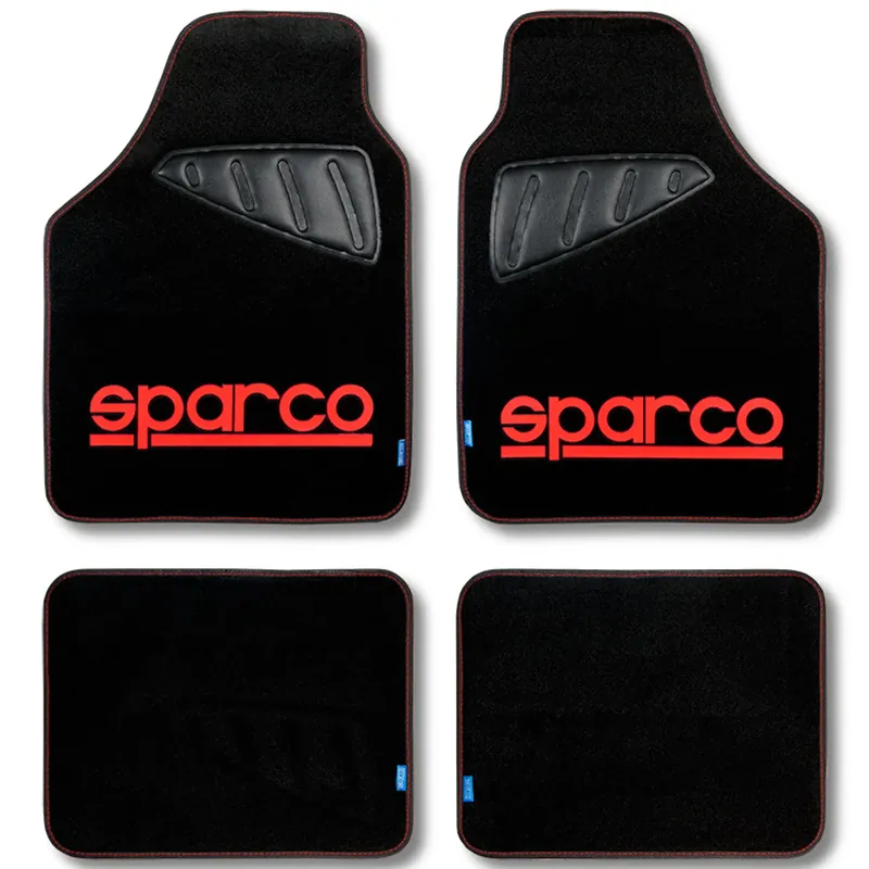 Snelle Levering Automatten Set Sparco - Stof - Rood