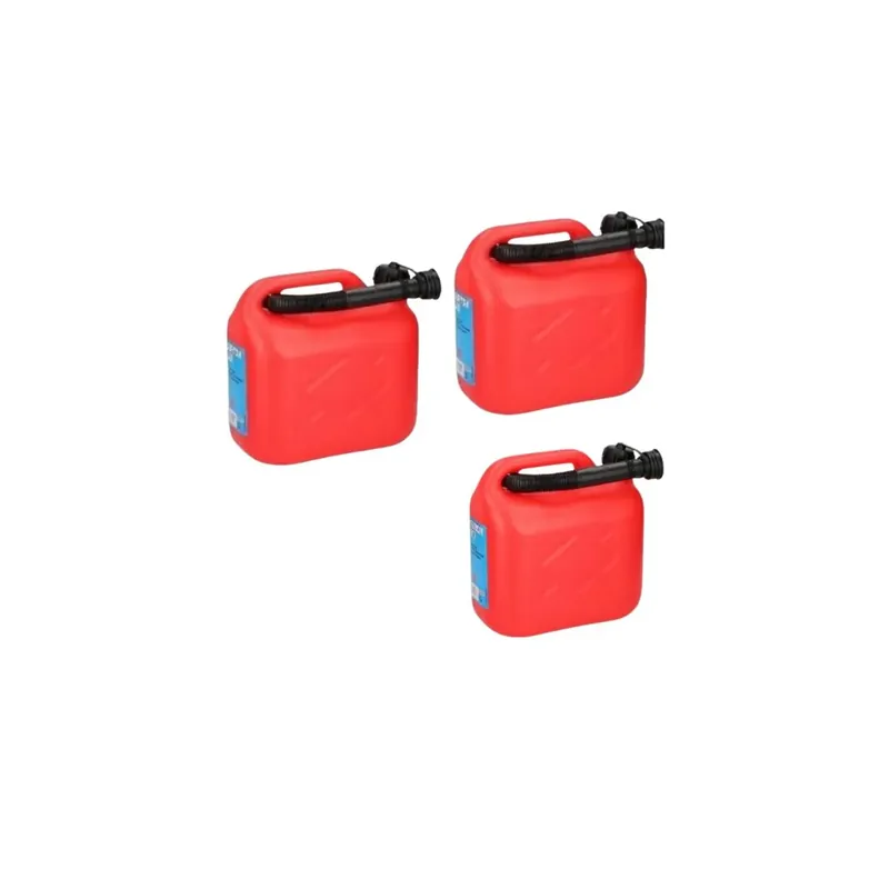 Synx Tools 3x Jerrycan 10L Rood voor brandstof en Water- inclusief schenktuit Direct Verzonden