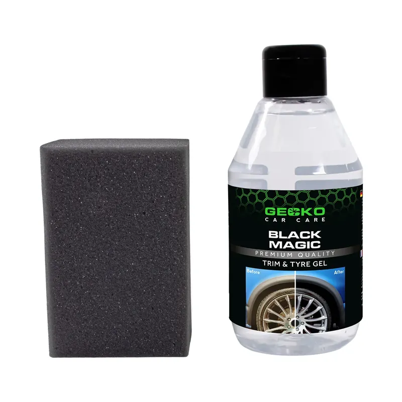 Gecko Black Magic Trim & Tyre Gel + Spons 300ml Lage Kosten