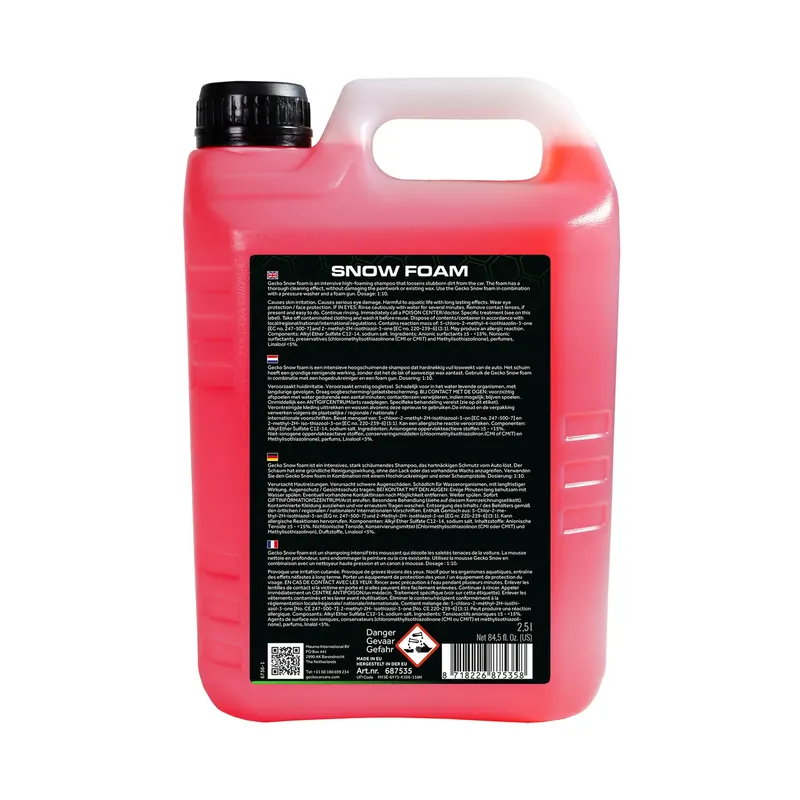 Gecko Snow Foam 2,5 Liter Geld-Terug-Garantie