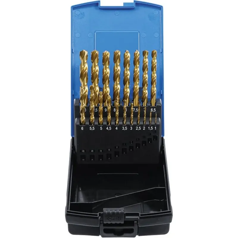 Korting Bgs Spiraalborenset Hss-g Titanium Gecoat 1 - 10 Mm 19 Delig