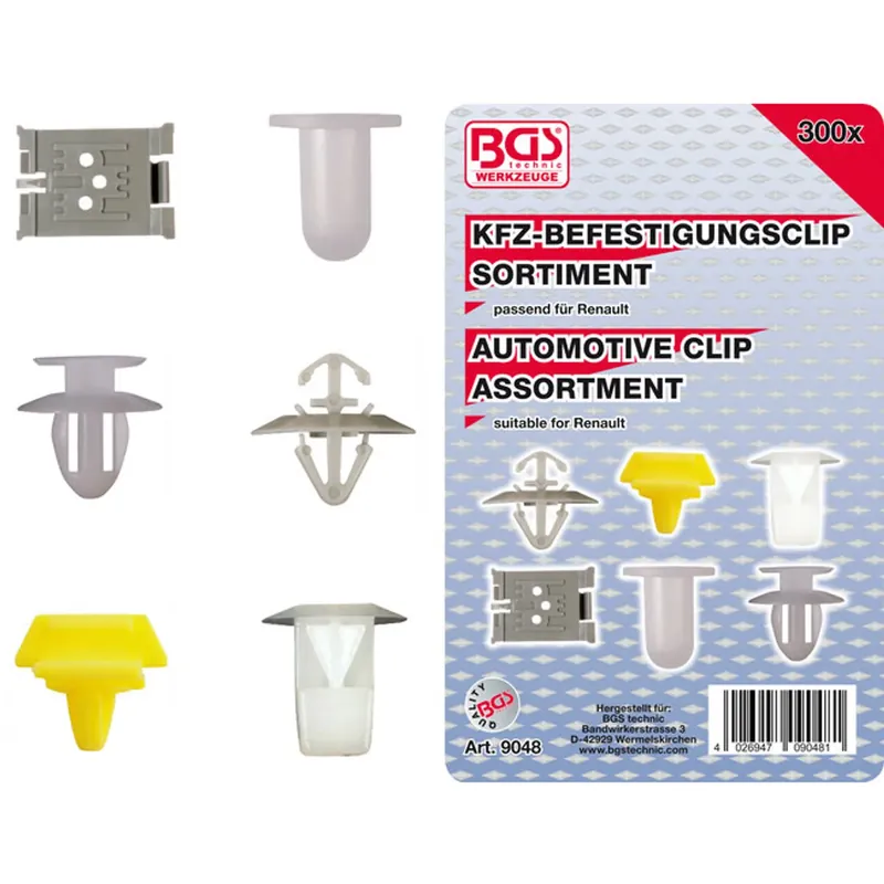 Bgs Assortiment Bevestigingsclips Voor Renault 300 Delig Garantie Inbegrepen