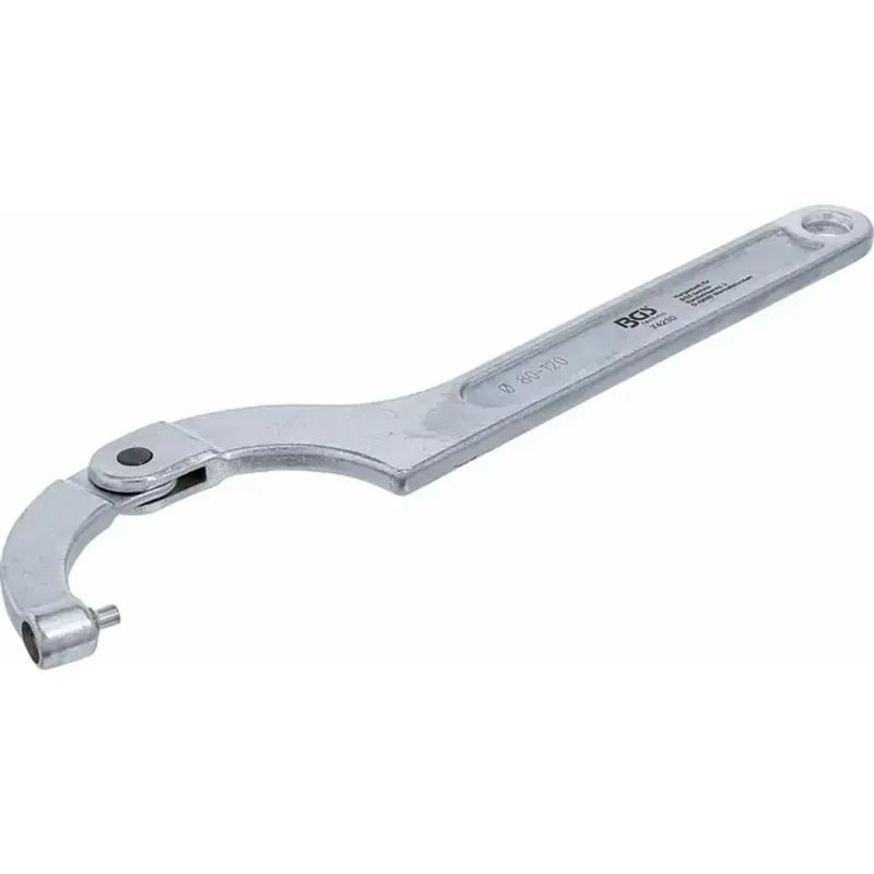 Bgs Haaksleutel, Verstelbaar, Met Pennen - 80 - 120 Mm Handgemaakt