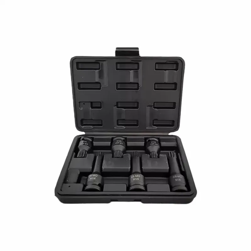 Weber Tools 1/2" Spline / Veeltand Doppen M14, M16 & M18 Lang En Kort (wt-8641) Modern