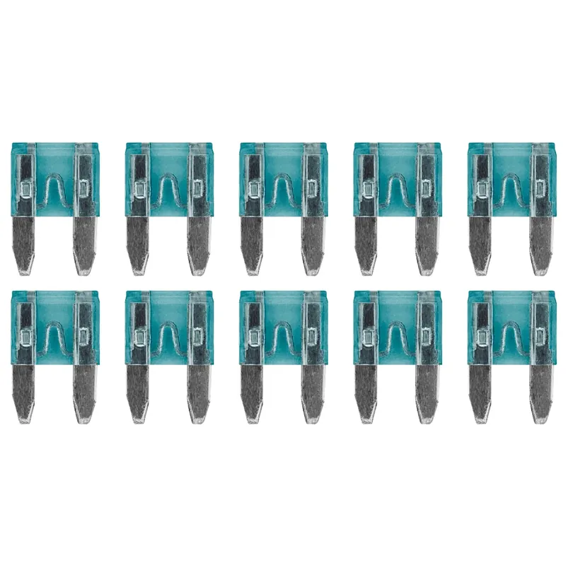 Proride Steekzekeringen Mini 15a - Blauw - Geschikt Voor Auto, Boot En Camper - 10 Stuks Seizoensaanbieding