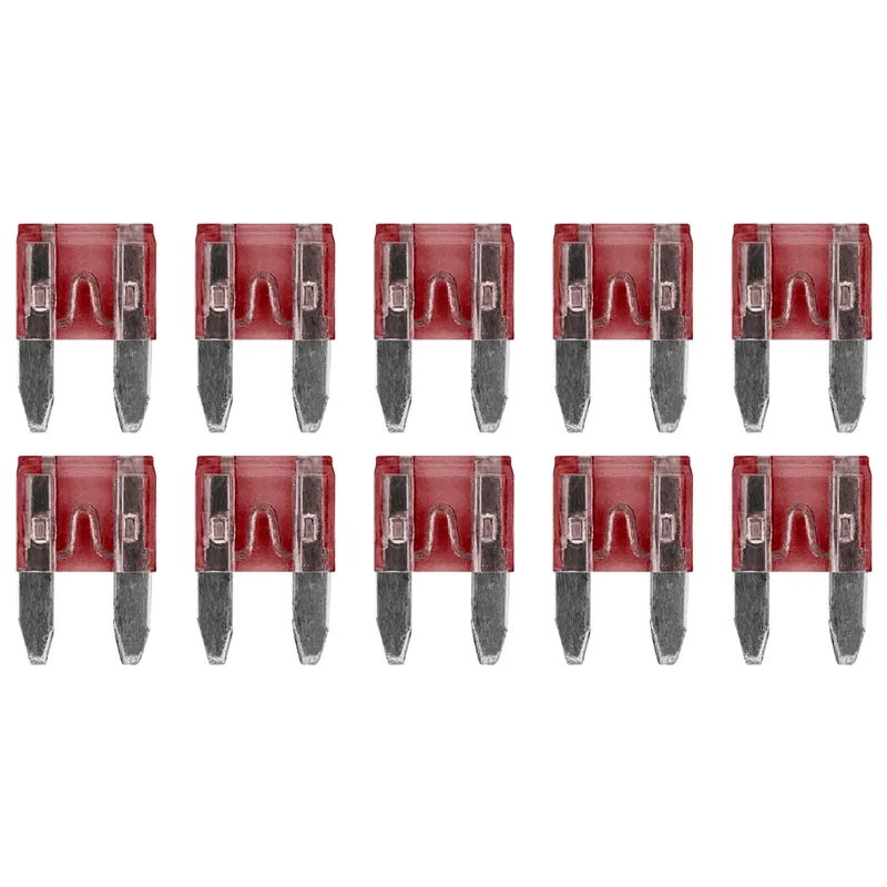 Beperkt Aanbod Proride Steekzekeringen Mini 10a - Rood - Geschikt Voor Auto, Boot En Camper - 10 Stuks