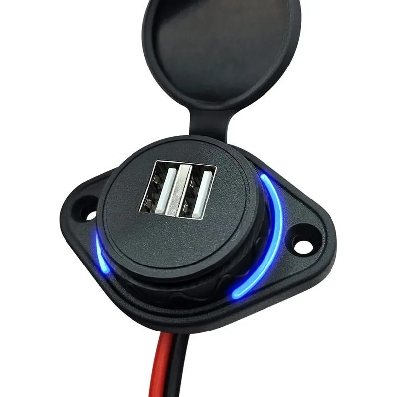 Bulkbestelling 12v Usb Autolader 2 Poorten Opbouw - 5v 3.1a - Pousb-2 - Usb Stopcontact Auto, Boot En Camper -
