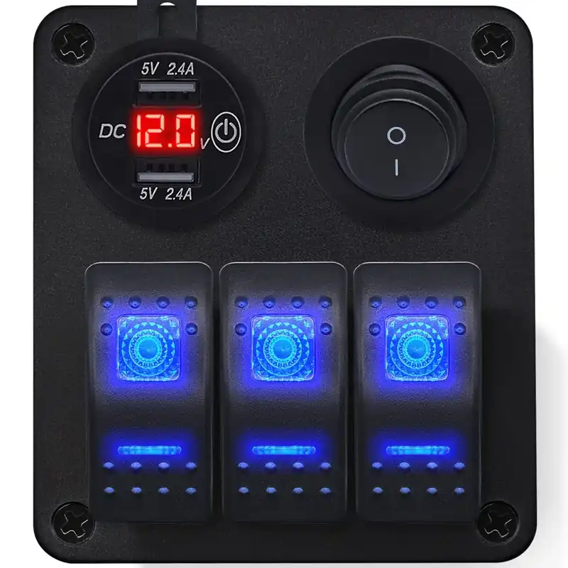 Proride Schakelpaneel 12v Voor Auto/boot - Usb Lader 2 Poorten Met Schakelaar - 5v/2.4a - 3 Beste Prijs
