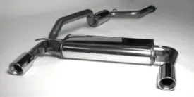 Simons Uitlaatsysteem duplex vanaf katalysator: RVS Ford Focus (II) ST 2.5 2004- Authentiek