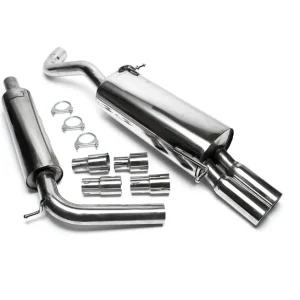 Beperkt Aanbod Uitlaatsysteem vanaf katalysator: rvs VW Polo (9N), Skoda Fabia 2001- (2x76mm recht)