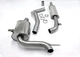 In De Mode Simons Uitlaatsysteem vanaf kat/flexibel deel: rvs Renault Mégane RS