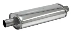 Nieuw Model Universele Uitlaatdemper Medium Ovaal 100/165mm, L=420mm RVS - 45 mm