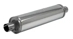 Universele Uitlaatdemper: Midi Rond 100mm, L=420mm RVS - 45 mm Trendy