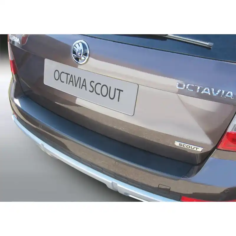 ABS Achterbumper beschermlijst Skoda Octavia Scout Kombi 6/2013-4/2017 Zwart Garantie Inbegrepen