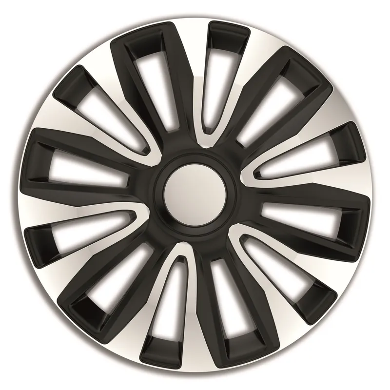 4-Delige Wieldoppenset Avalone 13-inch zilver/zwart Gecertificeerd