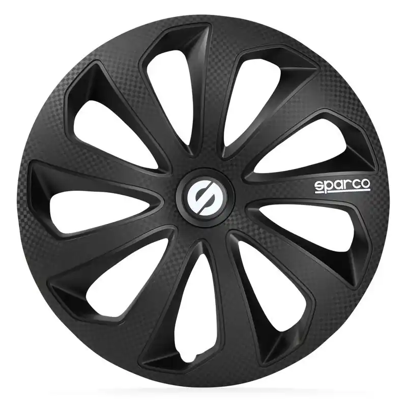 4-Delige Sparco Wieldoppenset Sicilia 15-inch zwart/carbon Shop Nu