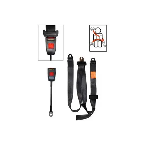 Statische zwarte voorste veiligheidsgordel voor Porsche 356 Exclusieve Aanbieding