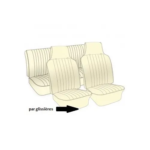 Express Levering TMI stoelhoezen in glad vinyl voor Volkswagen Kever Sedan 68 ->69 (USA)