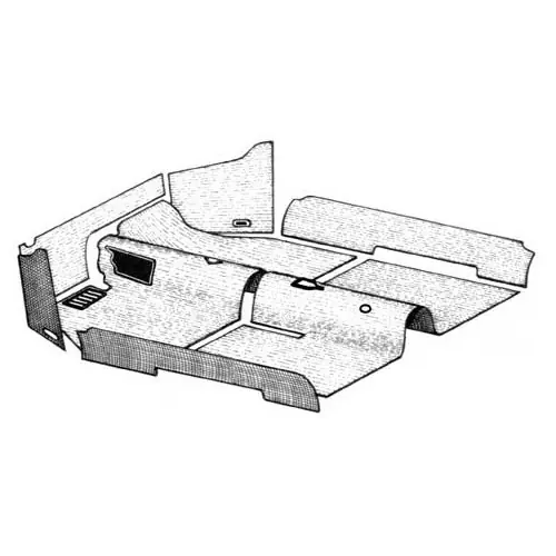 Superprijs Zwarte tapijtkit voor Volkswagen Kever Cabrio 69 ->70