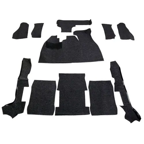 Zwarte tapijtkit voor Volkswagen Kever Cabrio sinds 1973 Origineel