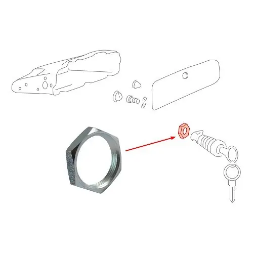 Originele handschoenkastje borgmoer voor Volkswagen Kever (08/1967-) Laatste Versie